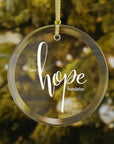 "Hope" NHF Glass Ornament