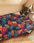 NHF "Merry Village" Christmas Sherpa Blanket