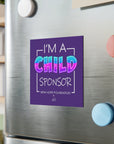 "I'm a Child Sponsor" NHF Square Magnet (Purple)
