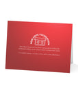 "Comfort Always" NHF Folded Christmas Cards in Red (1, 10, 30, and 50)