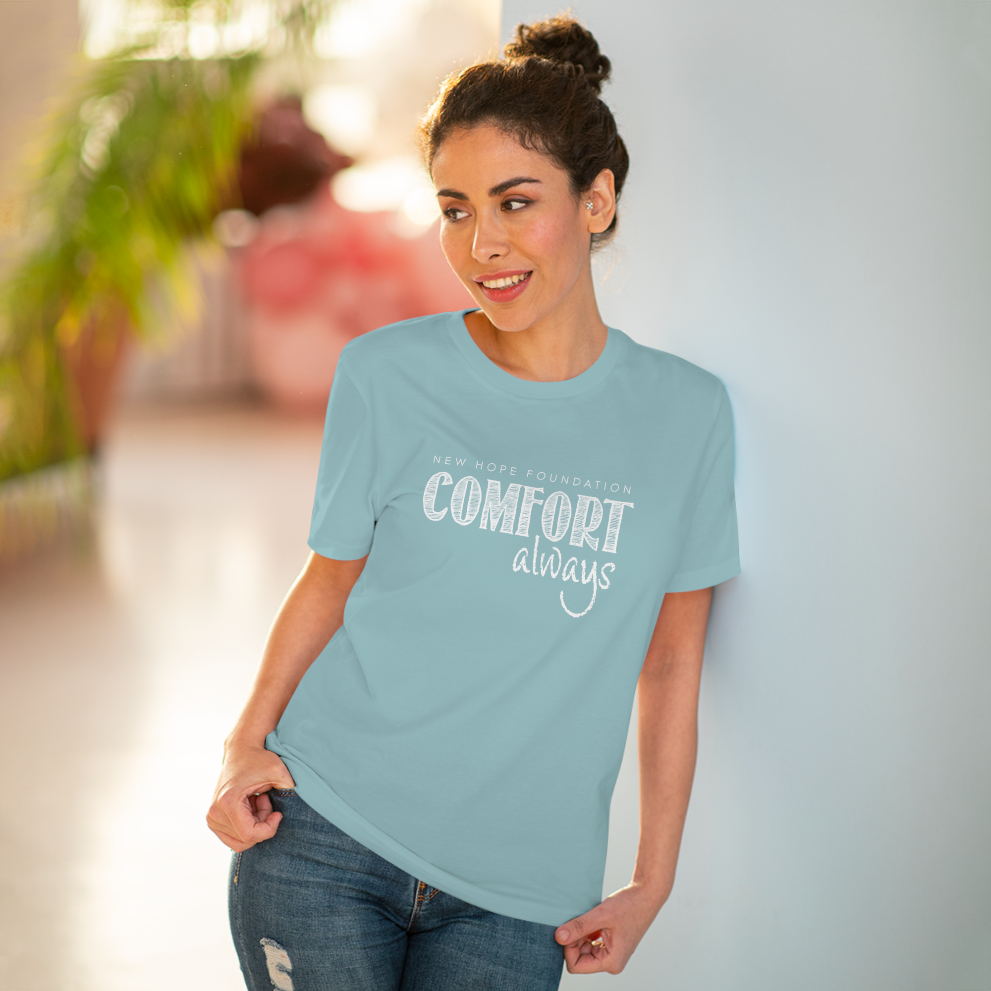 "Comfort Always" NHF Women's Relaxed T-Shirt (Spring Colors)