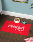 "Comfort Always" NHF Pet Food Mat (Red)
