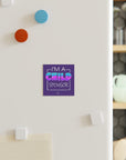 "I'm a Child Sponsor" NHF Square Magnet (Purple)