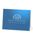 "Comfort Always" NHF Folded Christmas Cards in Blue (1, 10, 30, and 50)