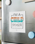 "I'm a Child Sponsor" NHF Square Magnet (White)
