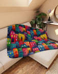 NHF "Merry Village" Christmas Sherpa Blanket