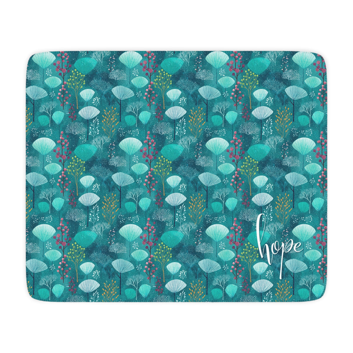 NHF "Hope" (Teal) Sherpa Blanket