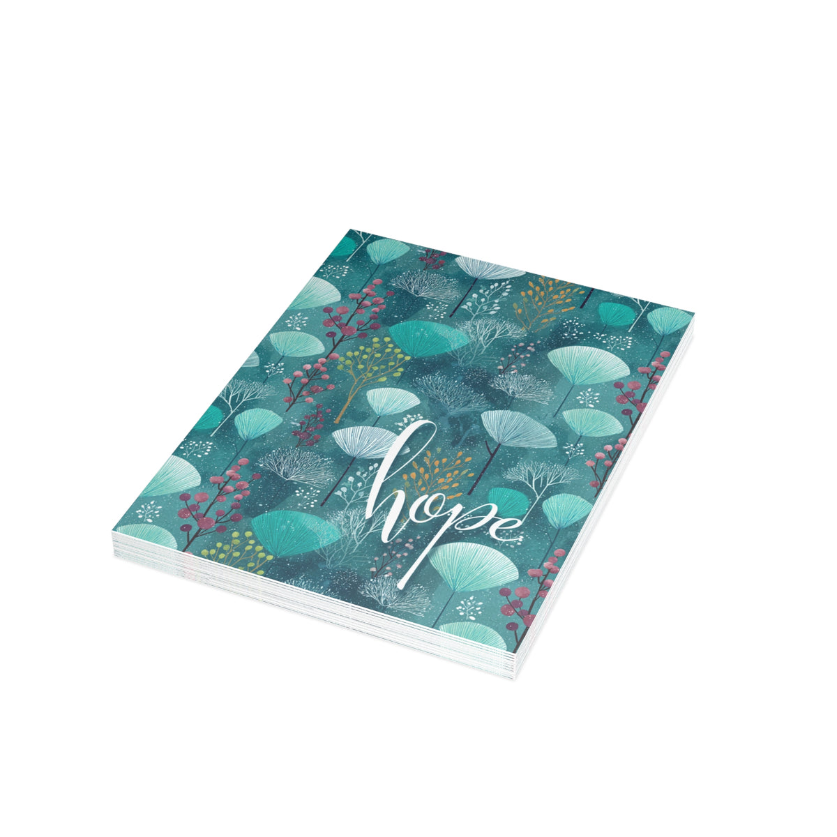 "Hope" (Teal) NHF Folded Any Occasion Cards (1, 10, 30, and 50)