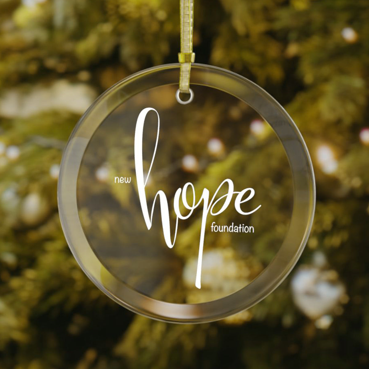 "Hope" NHF Glass Ornament
