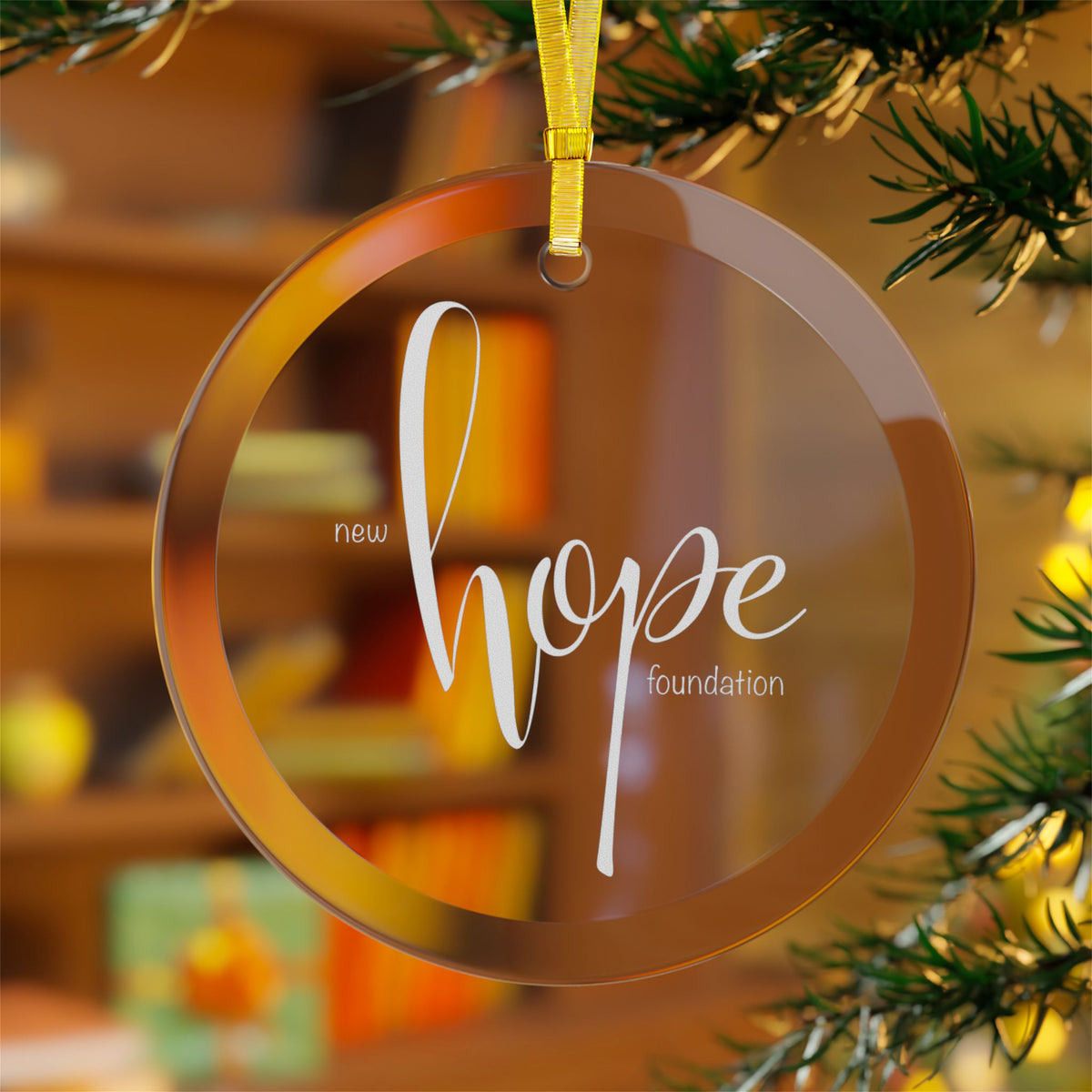 "Hope" NHF Glass Ornament