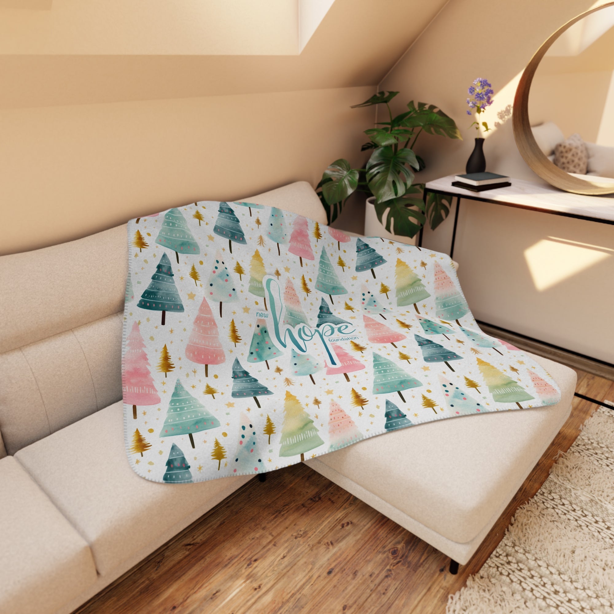 &quot;Hope&quot; NHF Christmas Sherpa Blanket