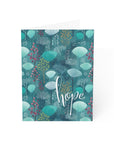 "Hope" (Teal) NHF Folded Any Occasion Cards (1, 10, 30, and 50)