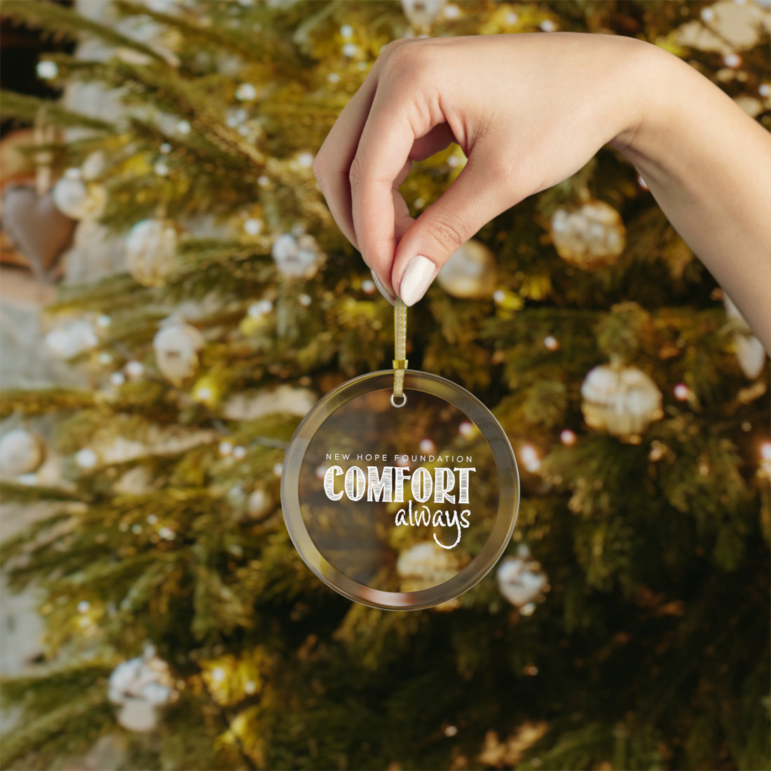 "Comfort Always" NHF Glass Ornament