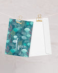 "Hope" (Teal) NHF Folded Any Occasion Cards (1, 10, 30, and 50)