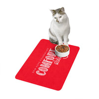 "Comfort Always" NHF Pet Food Mat (Red)