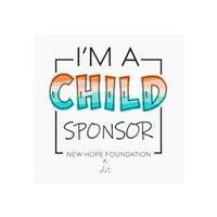 "I'm a Child Sponsor" NHF Square Magnet (White)