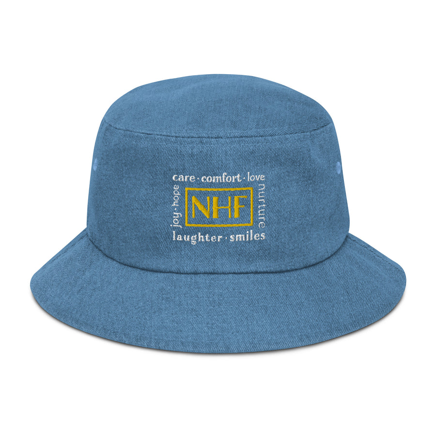"Encouraging Words" NHF Denim Bucket Hat